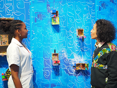 Viewing work by Valérie John at the exhibition Paris Noir, Centre Pompidou, 2025